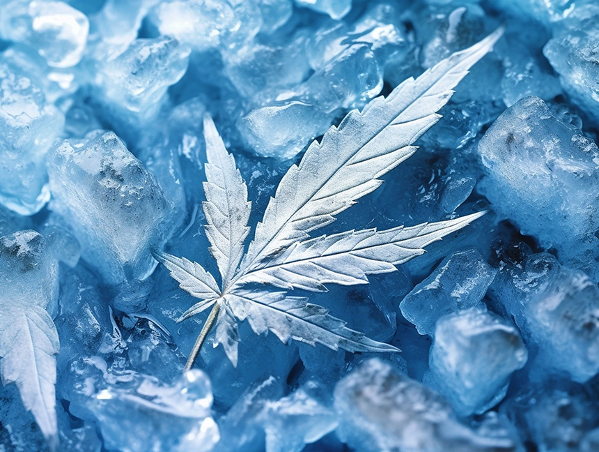 wiet roken met een ice bong