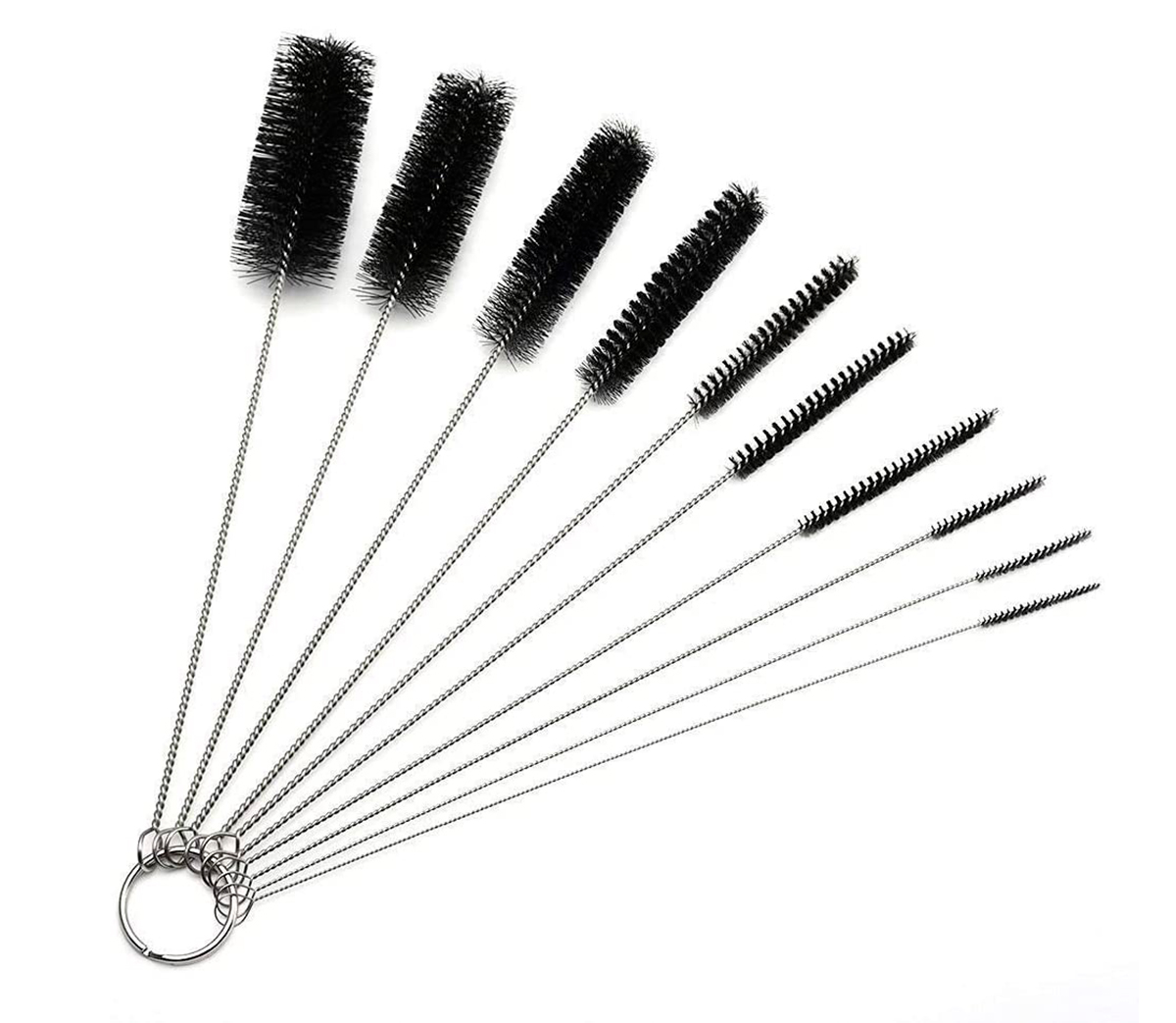 10-delige set schoonmaakborsteltjes voor pijp of bong