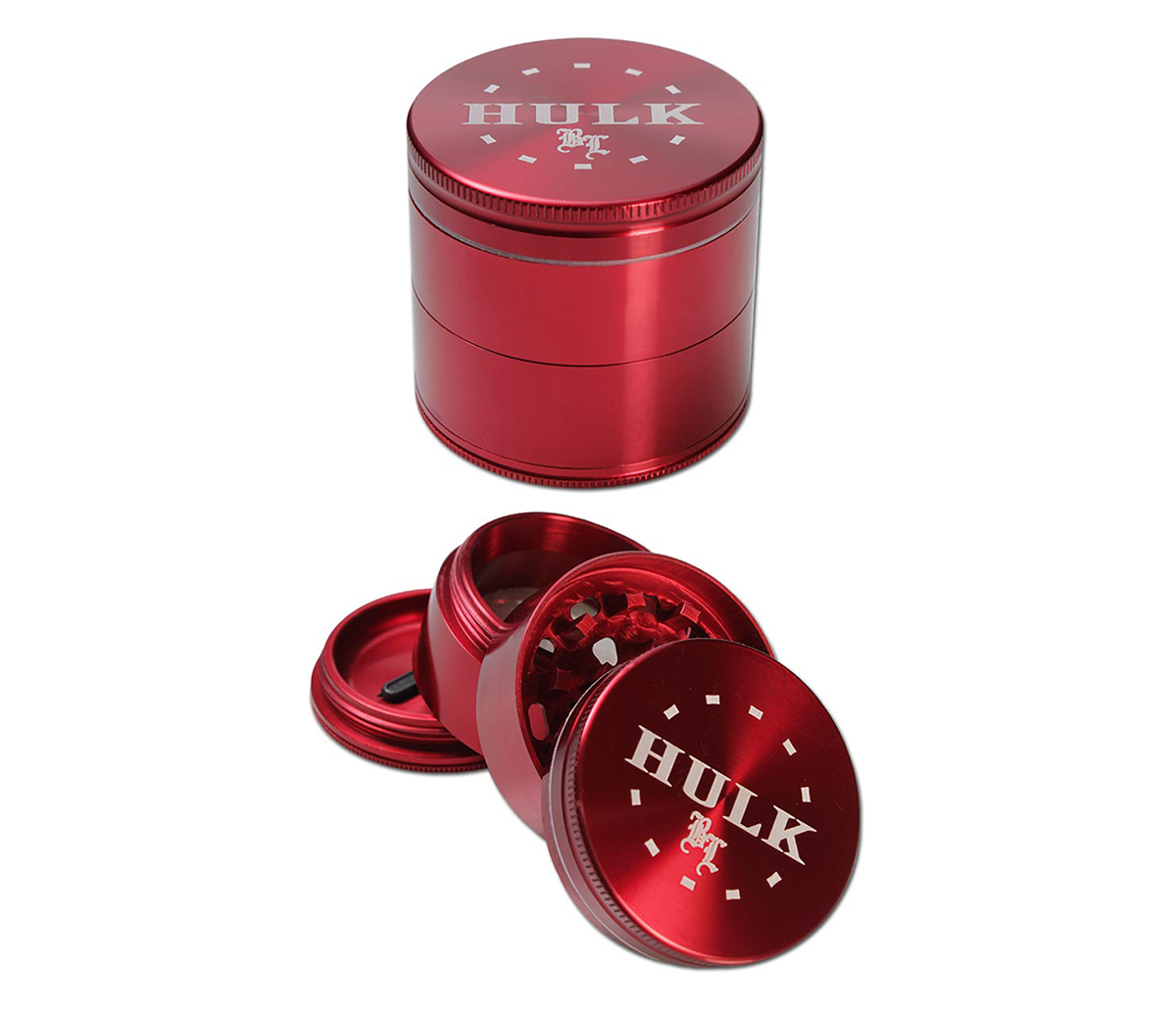 BL Hulk Grinder 4-part Red 56mm - Waterpijp-bong.nl