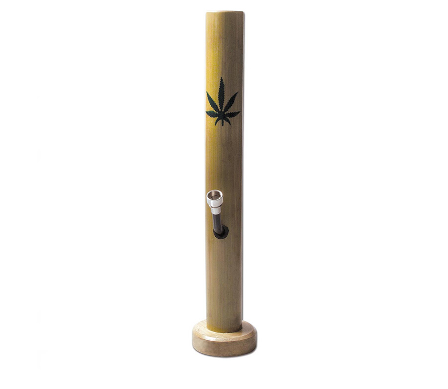 Bamboo Bong Classic Straight 40cm - Waterpijp-bong.nl