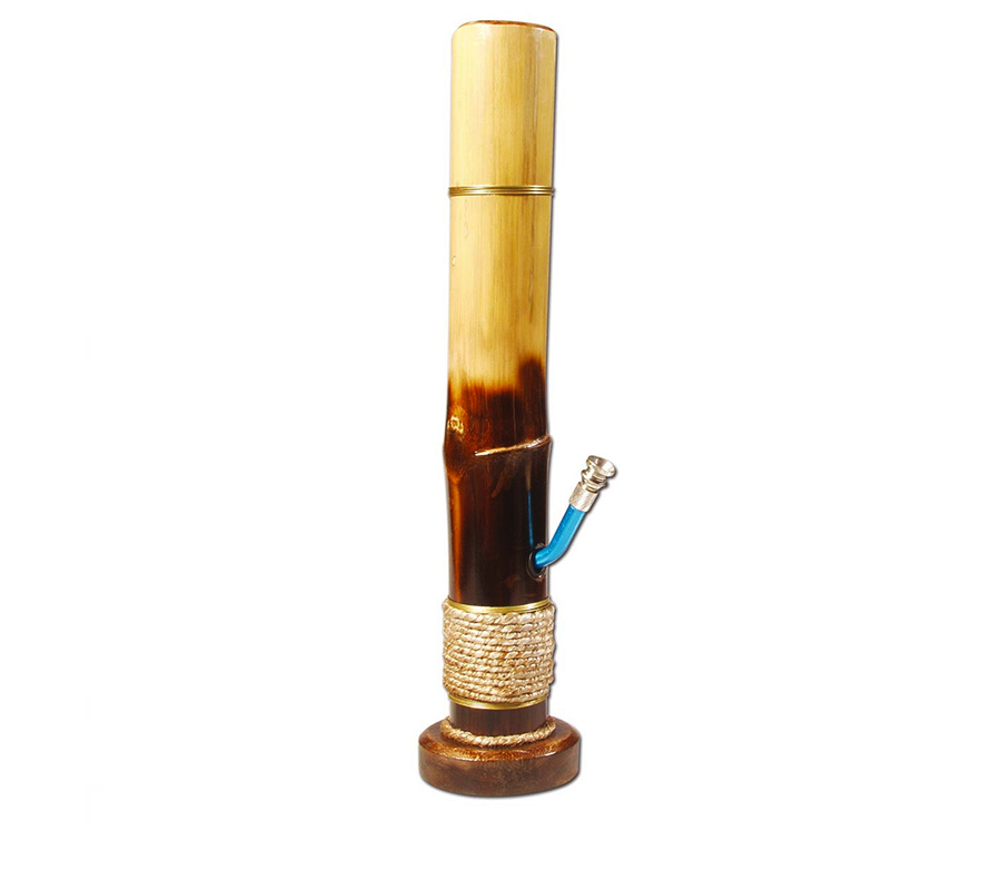 Bamboo Bong Polished 35 cm - Waterpijp-bong.nl