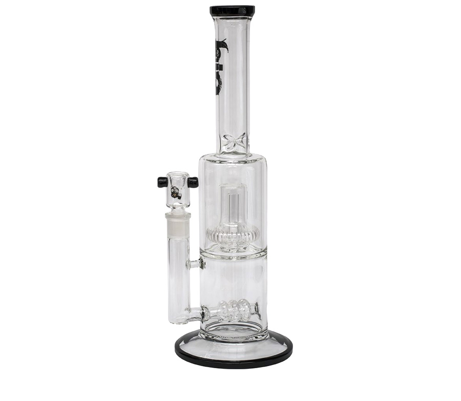 BioHazard L Showerhead + Vert Triple Perc Bong