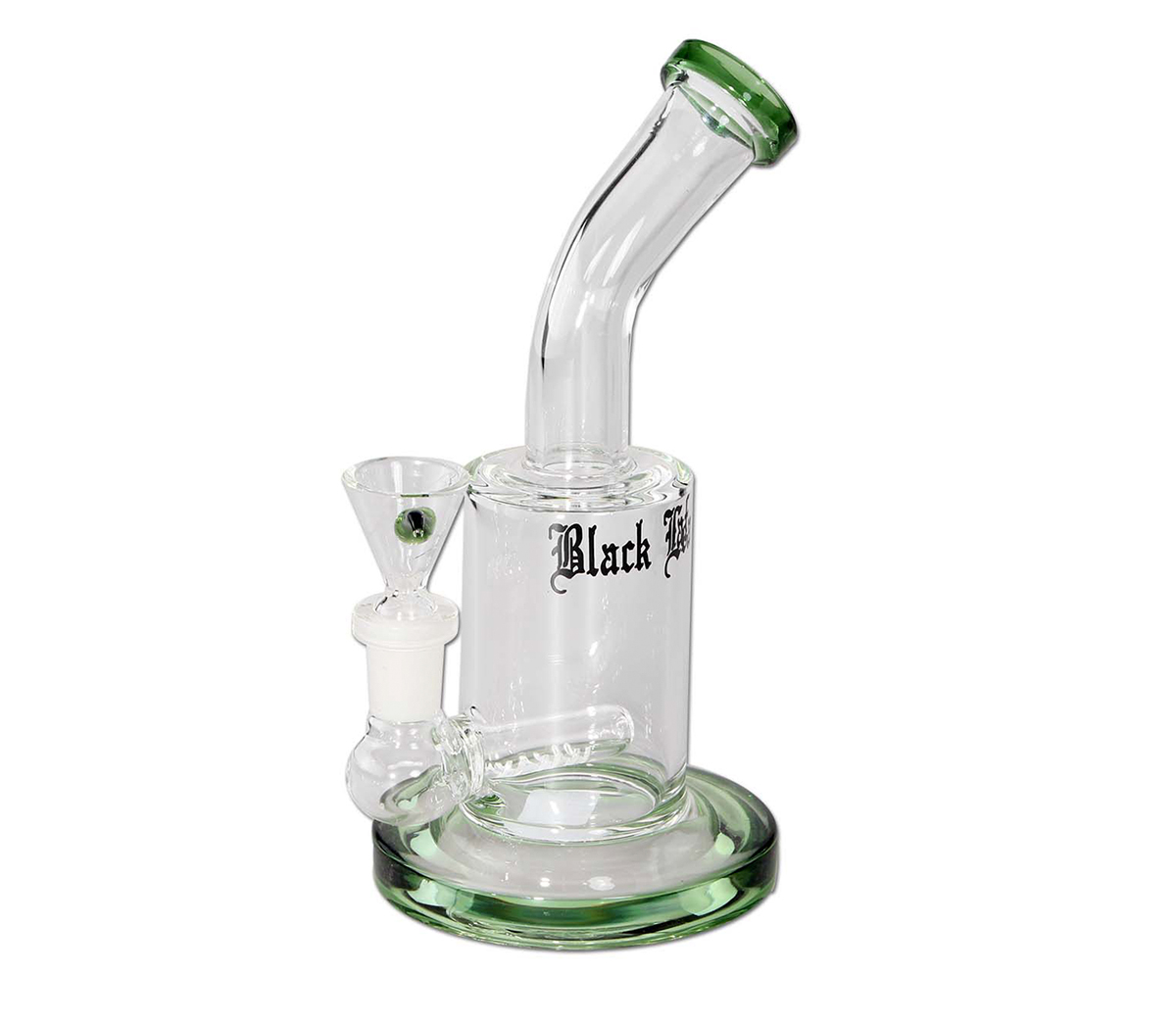 Black Leaf Bubbler with Inline Slit Diffuser - Green