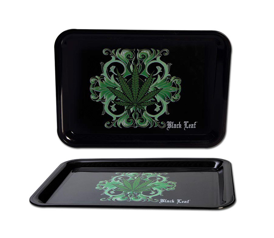 Black Leaf Mixing Tray 'Leaf' - Waterpijp-bong.nl