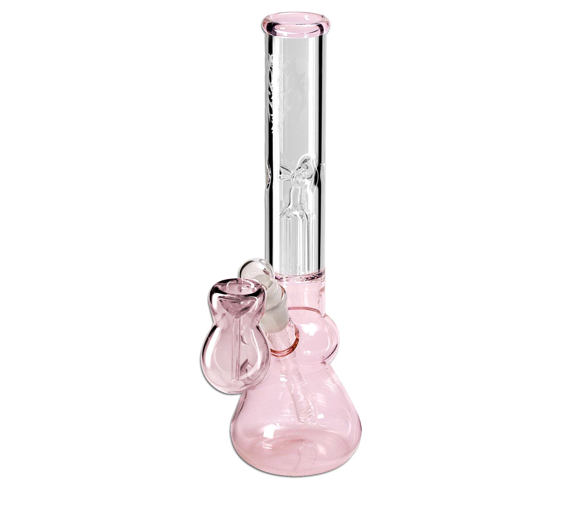 Black Leaf Percolator Pre-cooler Icebong Pink - Waterpijp-bong.nl