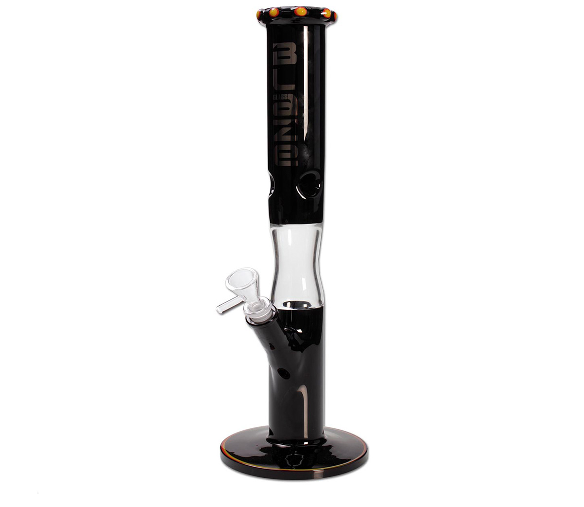 Blaze Glass Crown Ice Bong black - Waterpijp-bong.nl