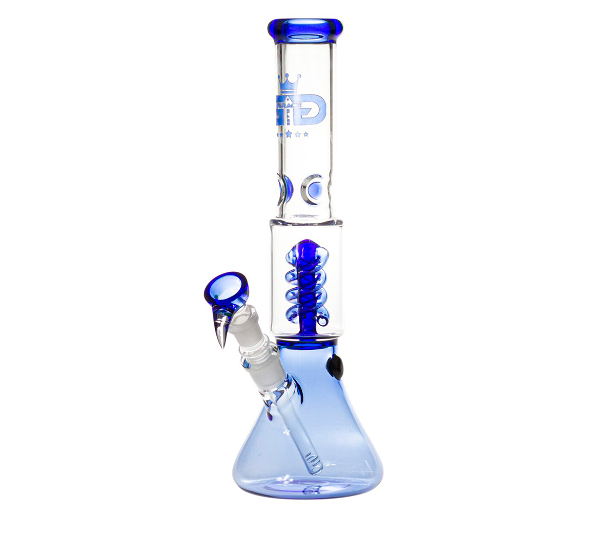 Blue Beaker Spiral Percolator GG Bong