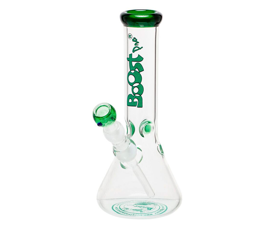 Boost Pro Beaker Green Glass Ice Bong - Waterpijp-bong.nl