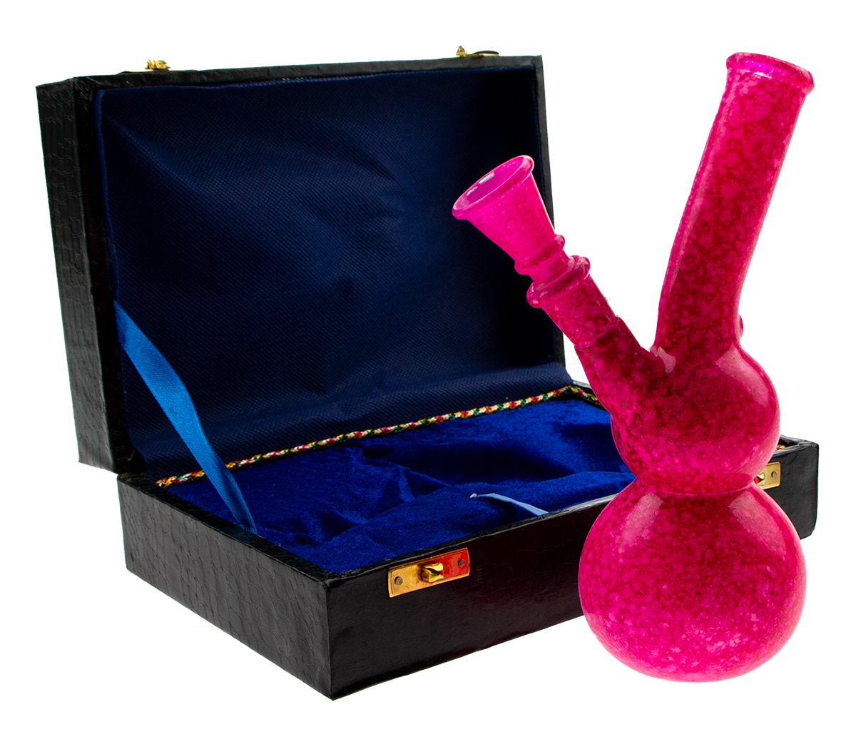 Conical Glass Bong Pink Coloured in Box