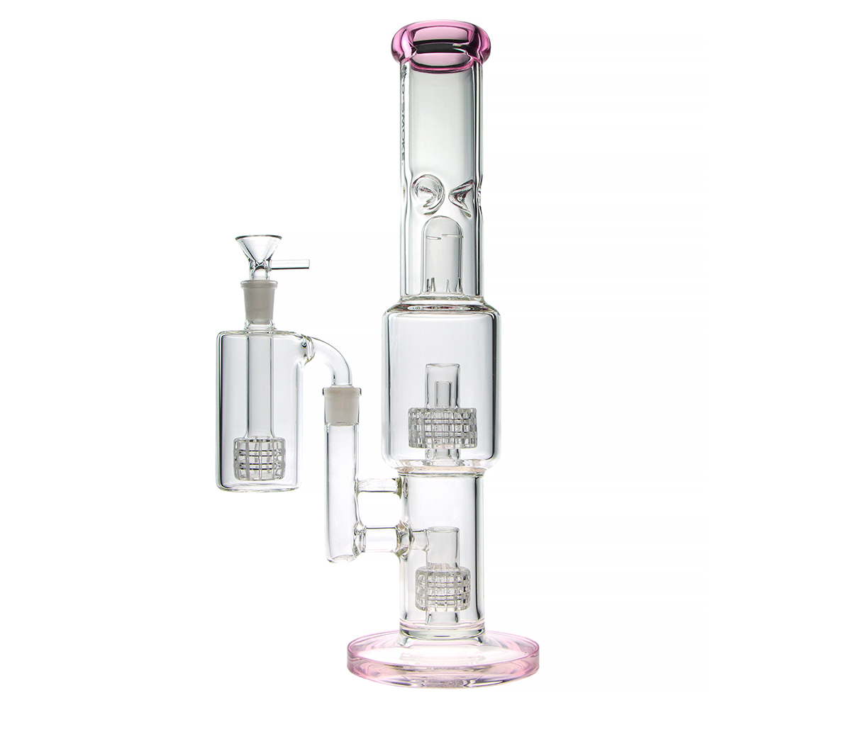 D-SMOKE Badass Power Bong Pink + Precooler