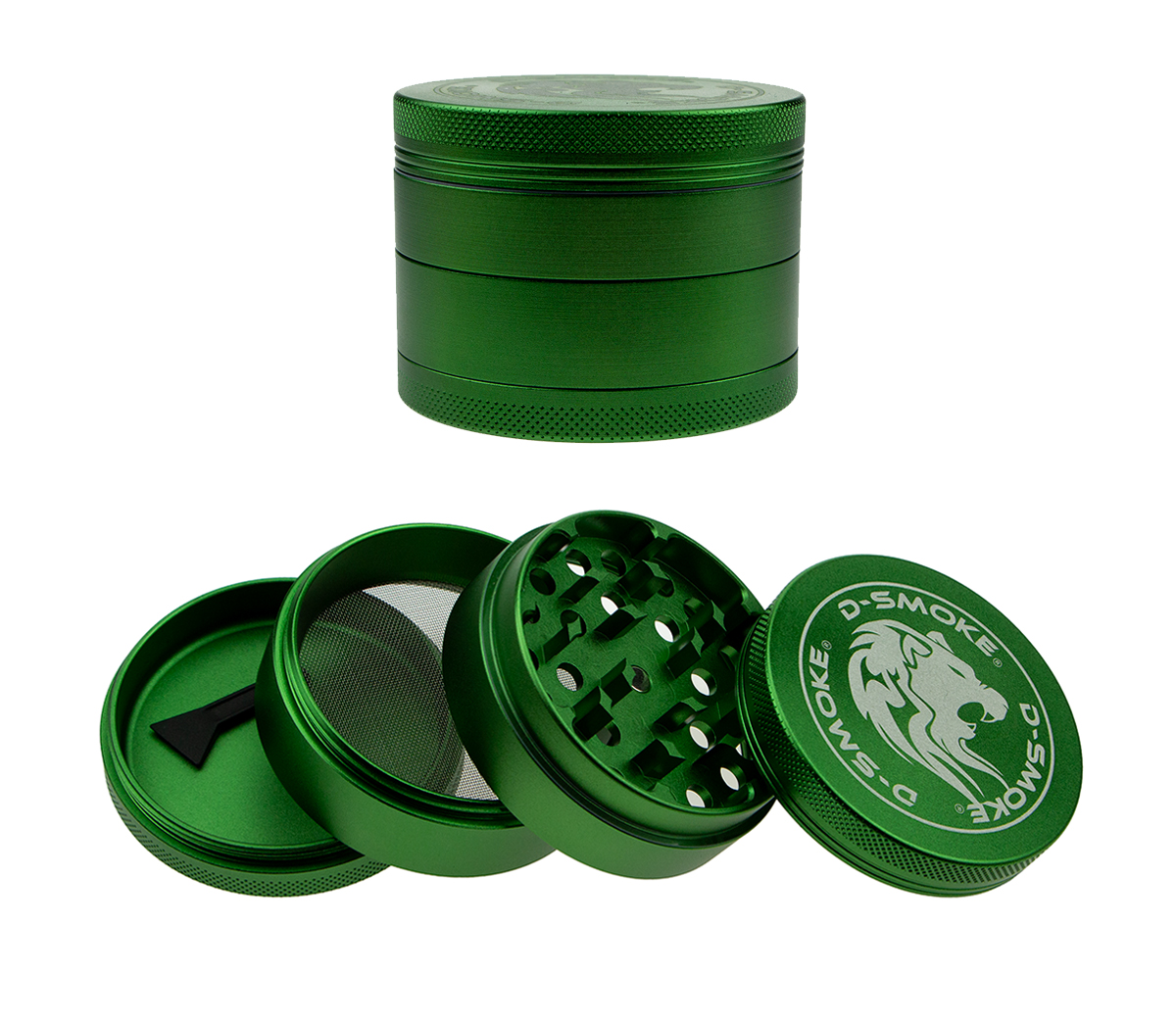 D-SMOKE Matrix Grinder 63 mm Groen | 4-delige Metalen Grinder