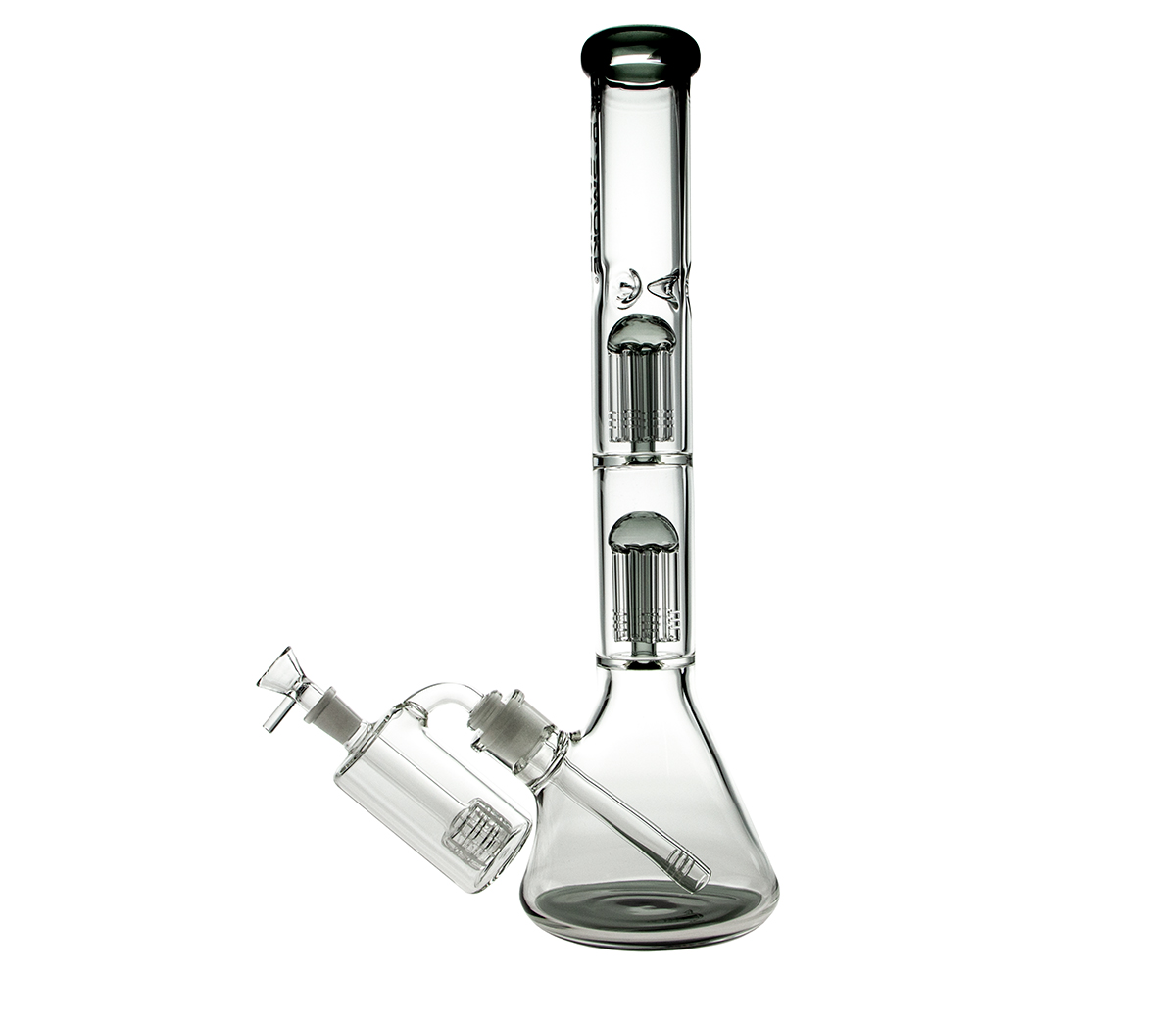 D-SMOKE Oblivion Perc Bong - Smokey Black  + Precooler