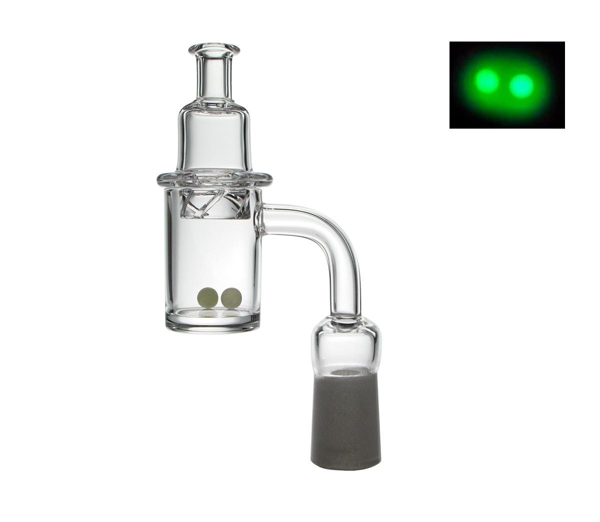 D-SMOKE Quartz Banger with Helix Cap + Dab Pearls - 14.5mm Female