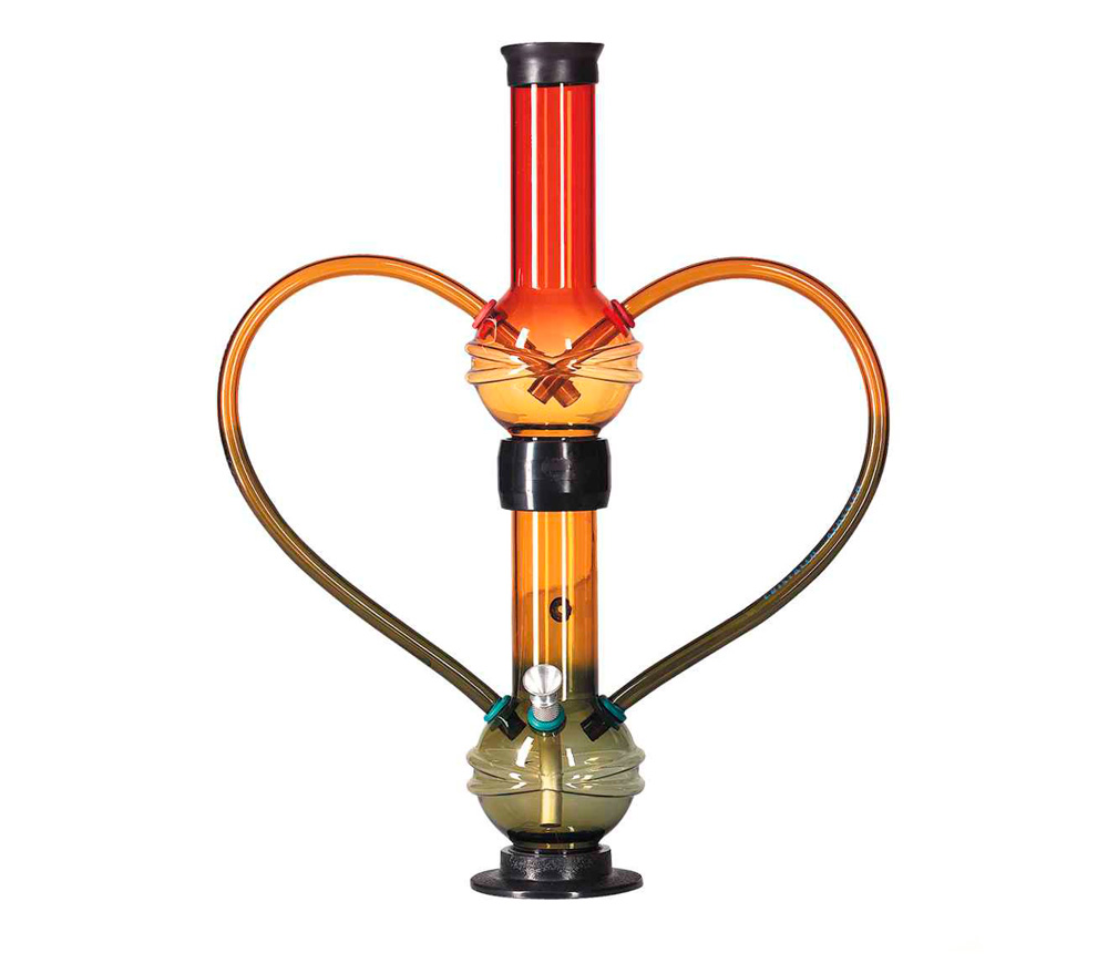 Double Parted Acryl Rasta Bong - Waterpijp-bong.nl