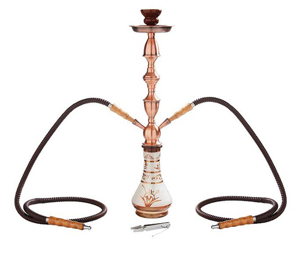 Dreamliner Bronze Shisha 2 hose 59 cm - Waterpijp-bong.nl