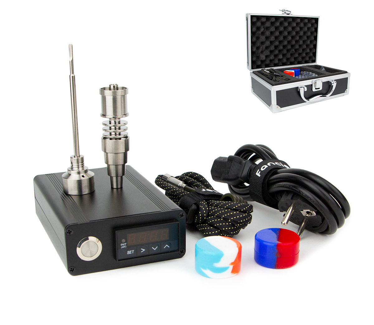 Electronic Pulsar Enail Dab Kit in Aluminium Suitcase - Waterpijp-bong.nl