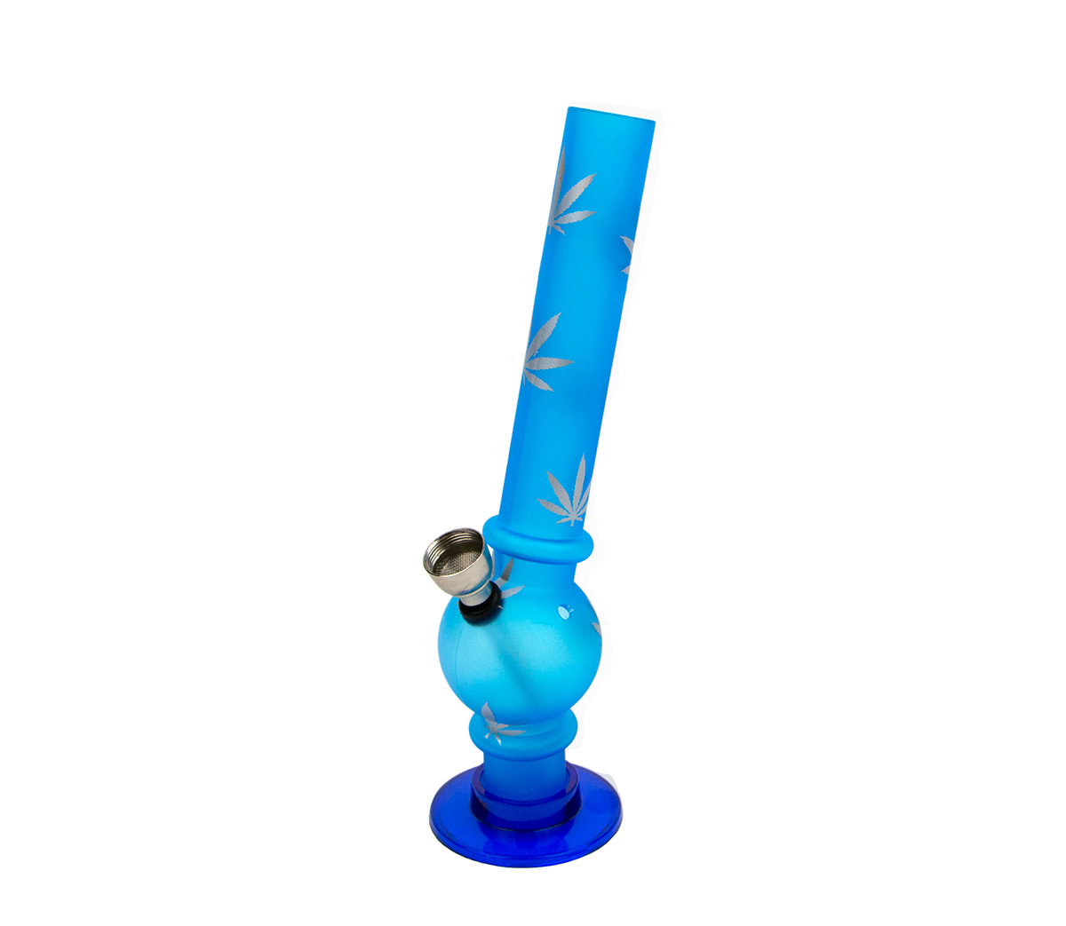 Frosted Leaf Acryl Bong Blue