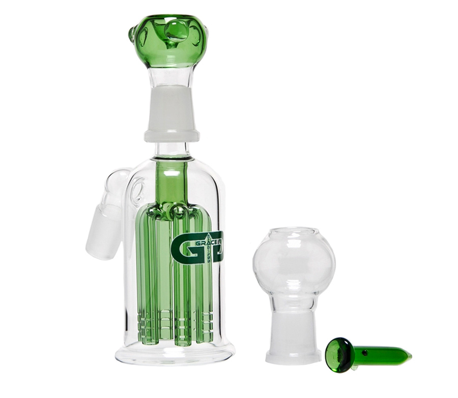 GG Graphic 2 in 1 Oil Dab Precooler Green - Waterpijp-bong.nl
