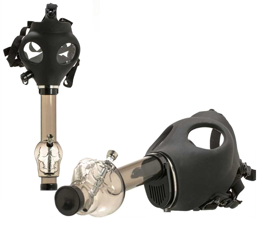 Gasmasker Bong Black Skull Shape - Waterpijp-bong.nl