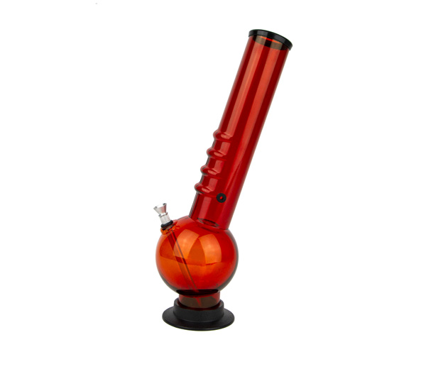 Globe Grip Large Acryl Bong rood - Waterpijp-bong.nl