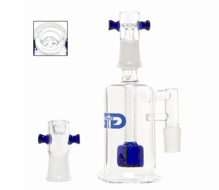 Grace Glass Ice Cube Precooler Blue - Waterpijp-bong.nl