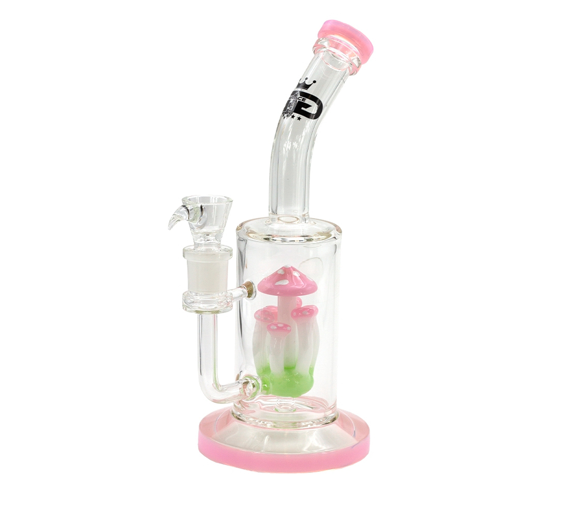 Grace Glass Pink Mushroom Perc Bong