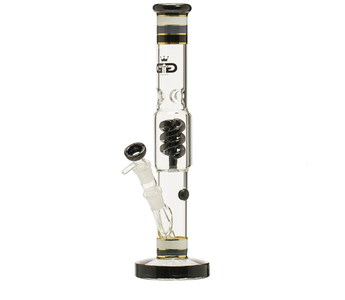 Grace Glass Spiral Perc Bong with real 24k Gold