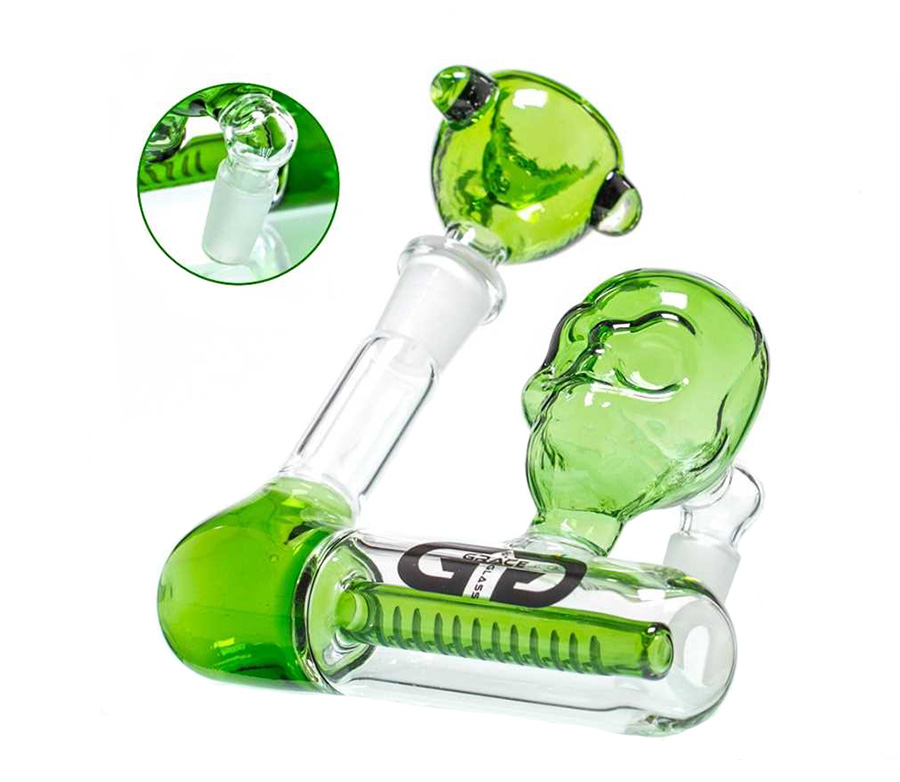 Green Skull GG Precooler 1 x 12 Slit Diffuser - Waterpijp-bong.nl