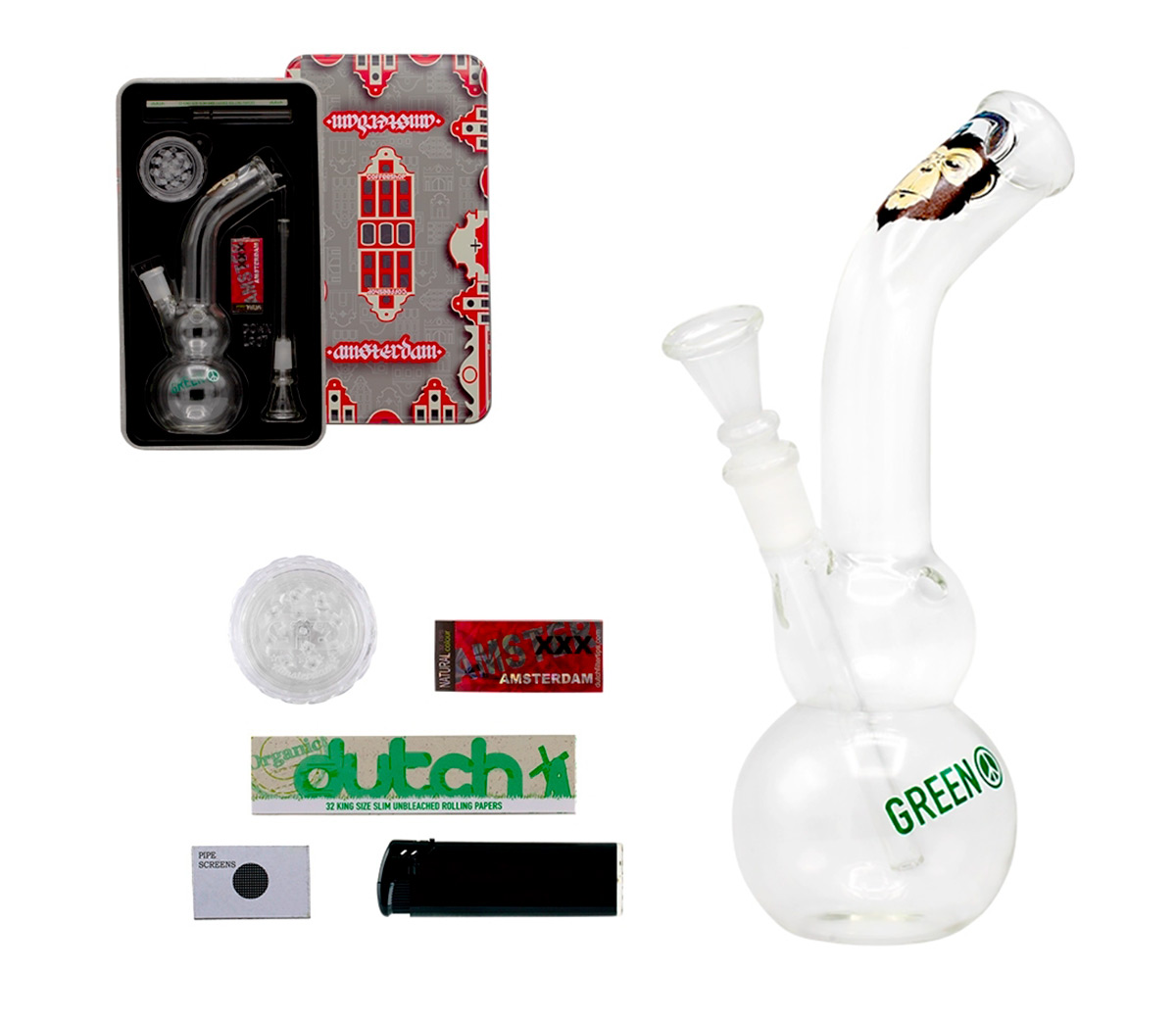 Greenline A-dam Monkey Giftset - 6 delige Cadeaubox - Waterpijp-bong.nl