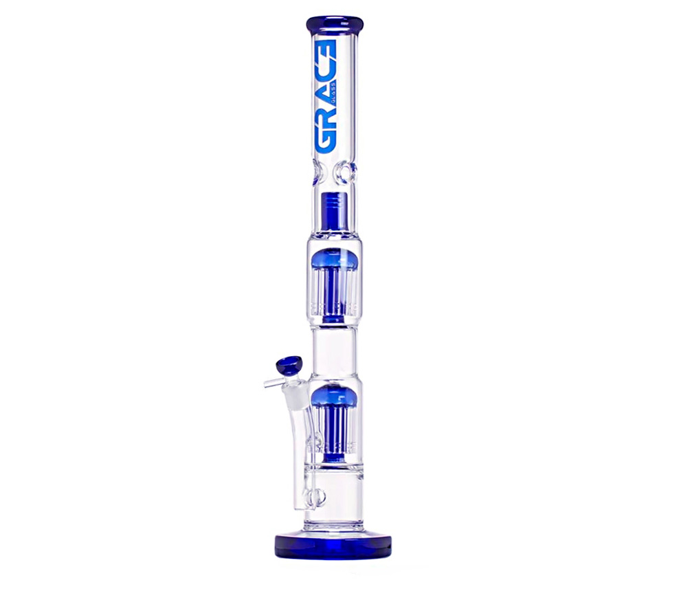 Haze Maze GG LABZ Series 2x 10 Arm Perc Bong Blue - Waterpijp-bong.nl
