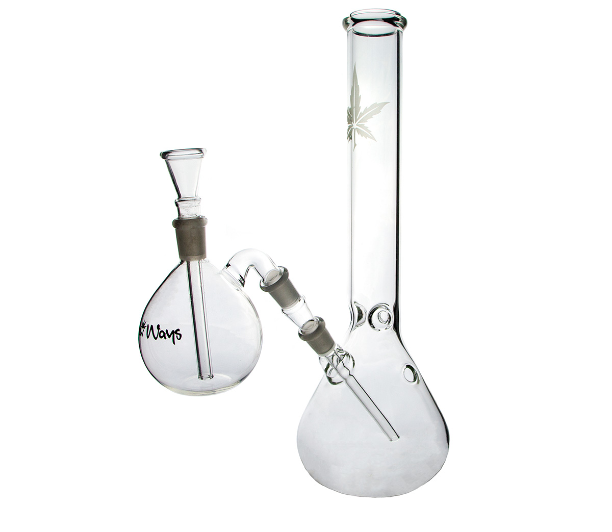 Leaf Beaker Glass Bong + Precooler - Waterpijp-bong.nl