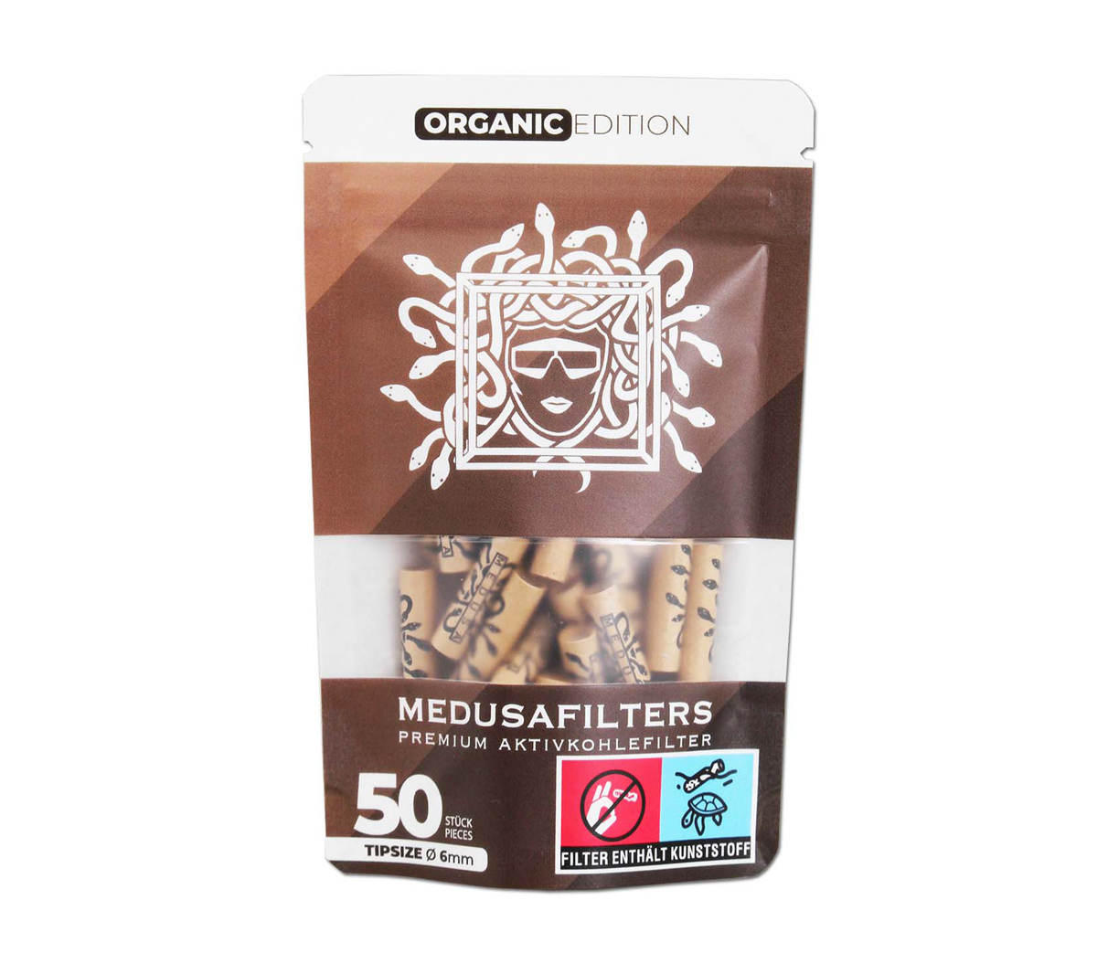 Medusafilters - Activated Charcoal Filters - Organic - 6 mm