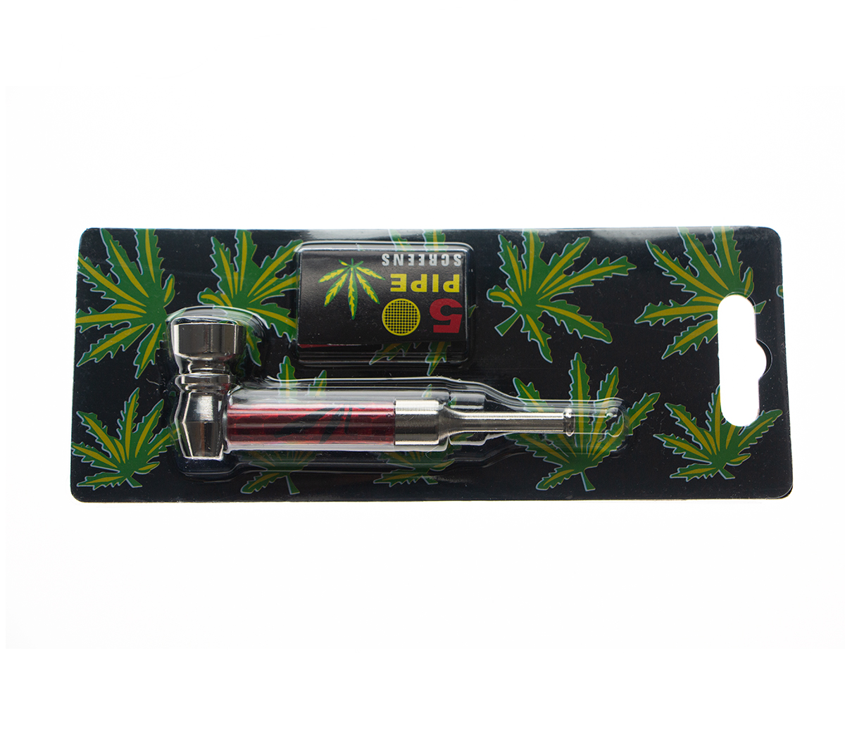 Metalen Pijp met Screens Set - Rood