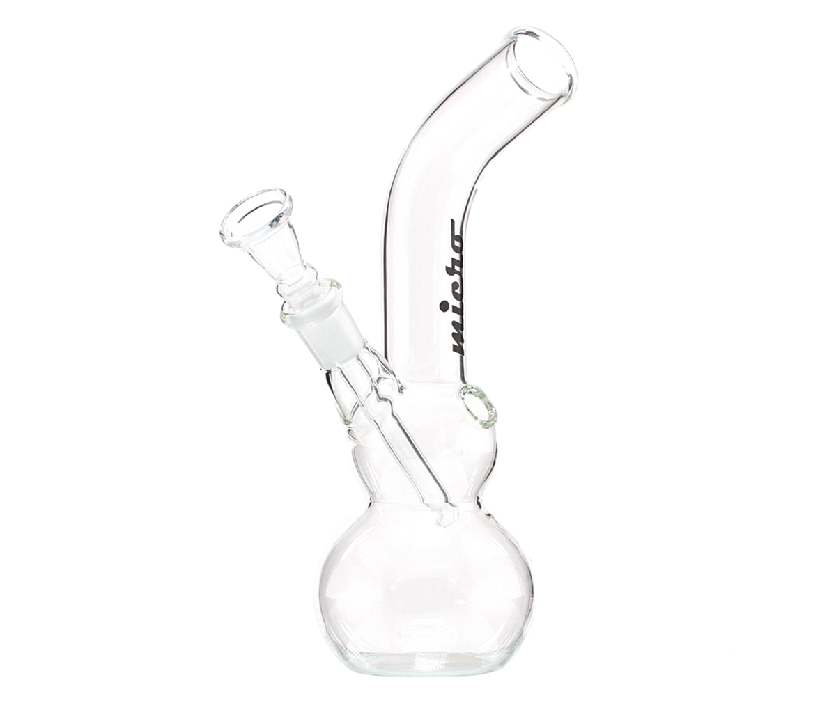 Micro Bubble Bended Glass Bong 22 cm