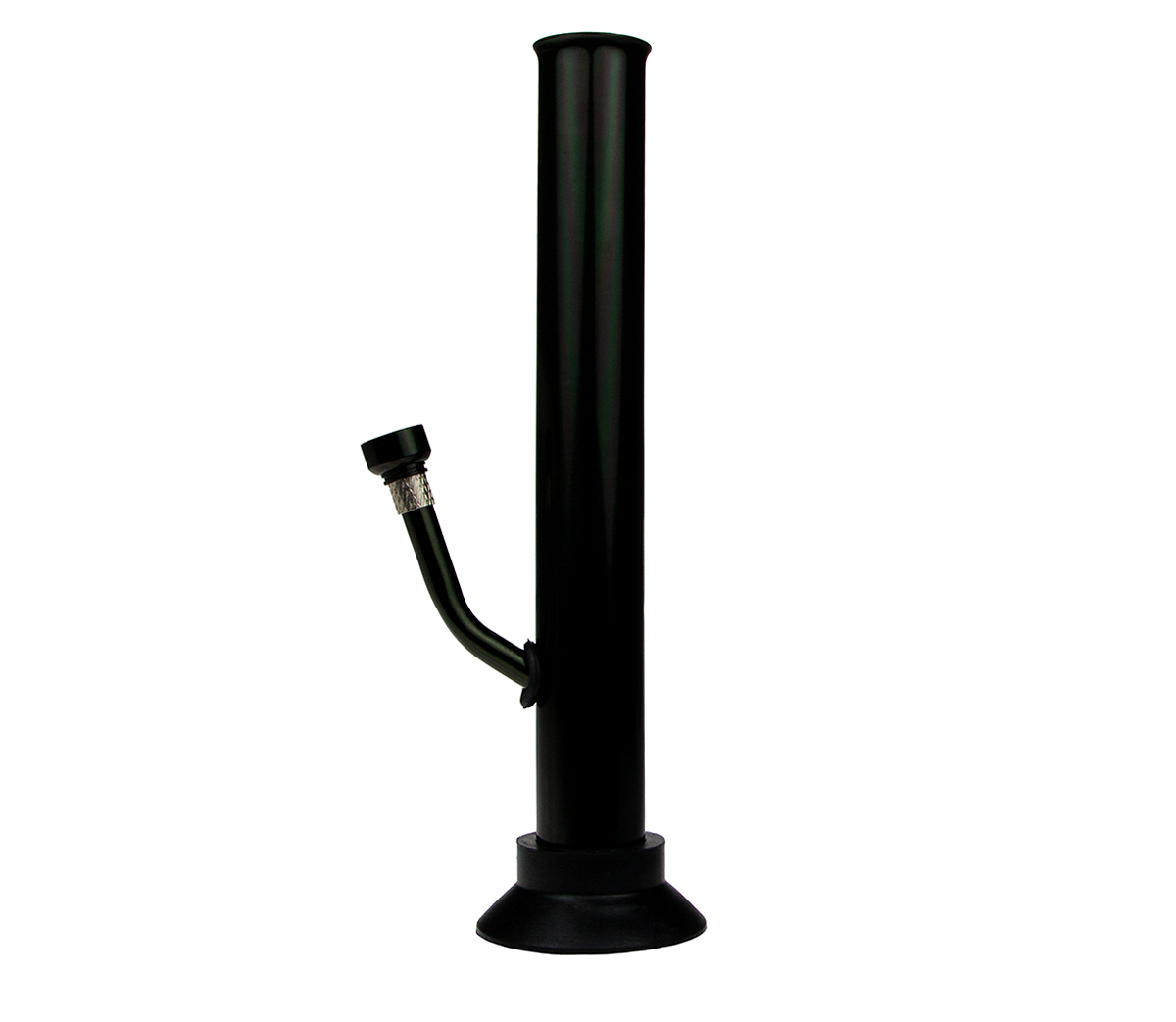 Zwarte metalen bong - 26 cm