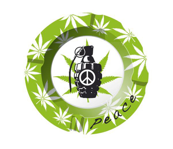Peace Handgranaat Asbak - Waterpijp-bong.nl