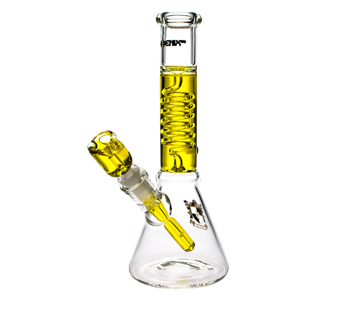 Phoenix Spiral Triple Freeze Bong - Yellow