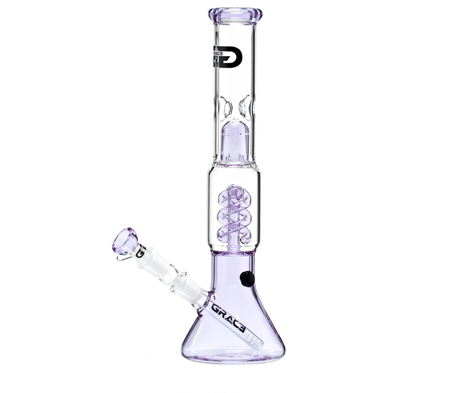 Purple Beaker Grace Glass Percolator Bong