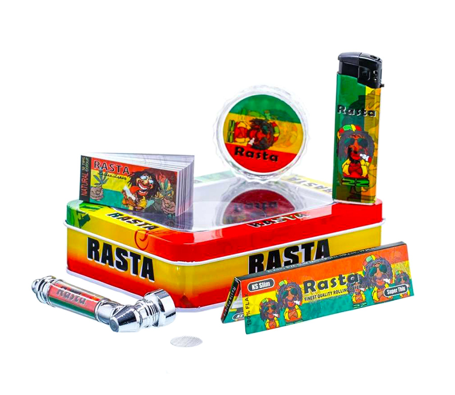 Rasta Color Pipe Jonko Smoke Giftset