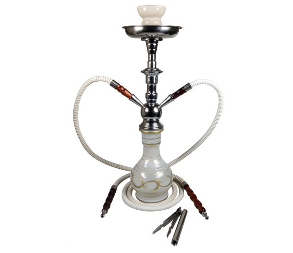 Sahbi Shisha White 47cm Two hoses