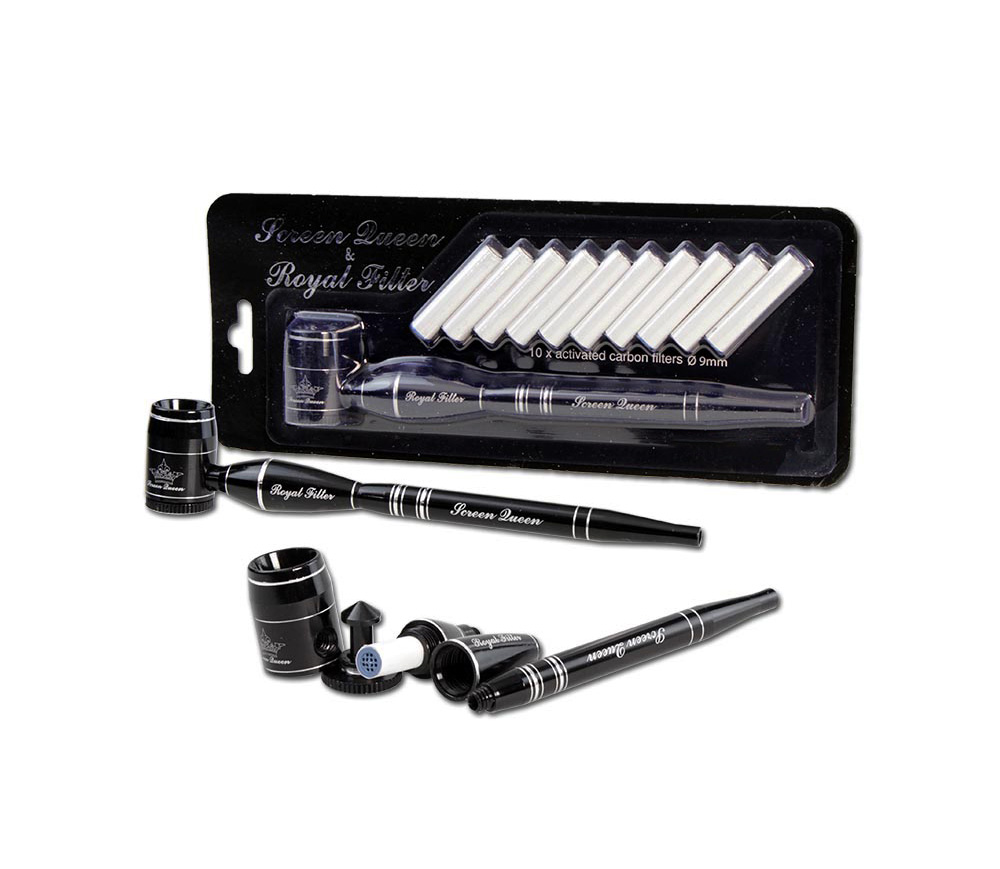 Screen Queen pijp met Royal Filter adapter - Waterpijp-bong.nl