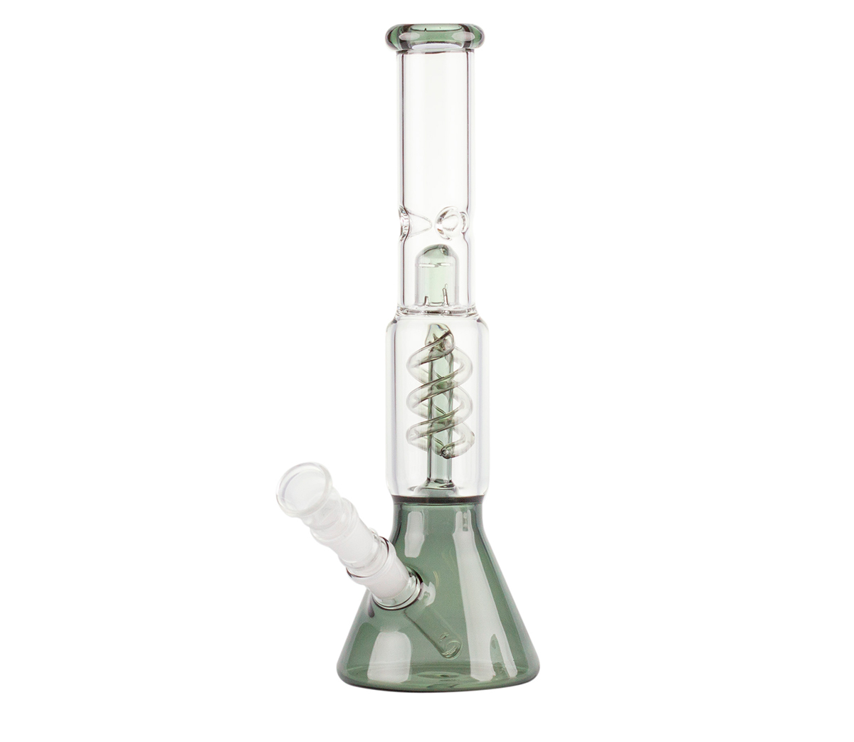 Smokey Black Spiral Perc Ice Bong