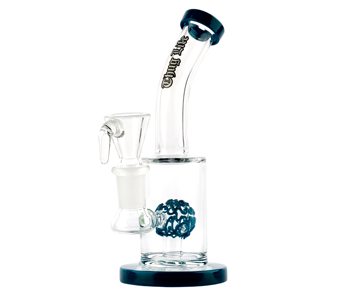 Thug Life Sphere Bubbler Blue 17 cm - Waterpijp-bong.nl