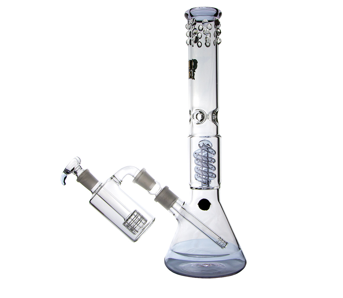 Thug Life Spiral Perc Bong Purple with Precooler