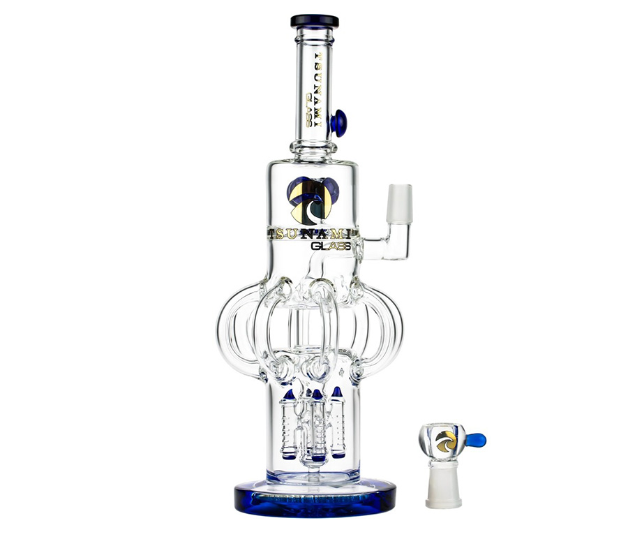 Tsunami Rocktapus Bong with Rocket Perc and Spore Perc - Waterpijp-bong.nl