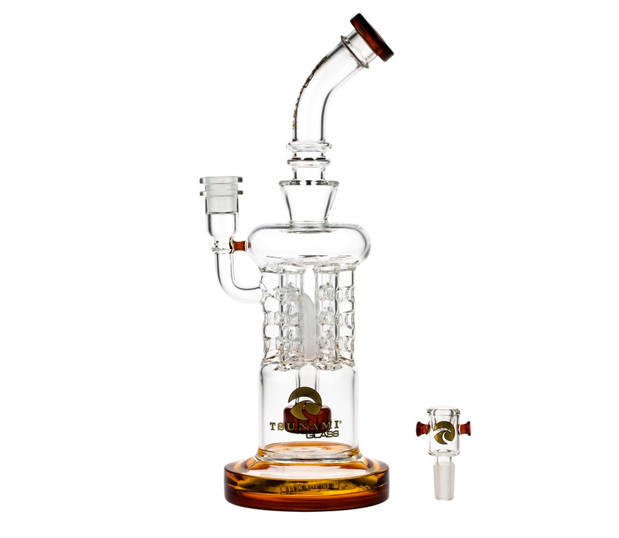 Tsunami Sprinkler Showerhead Rod Perc Recycler Bong - Waterpijp-bong.nl