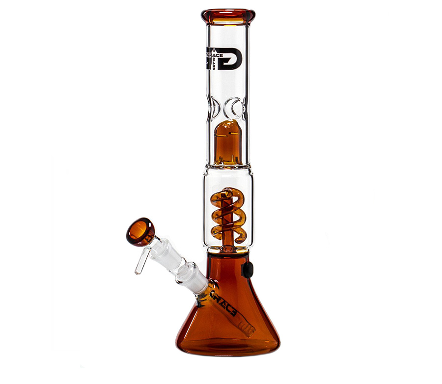 Amber Beaker GG Bong Percolator Bong