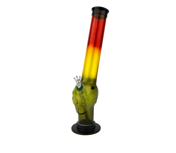 Alien Acryl Bong 30cm rastakleuren - www.waterpijp-bong.nl