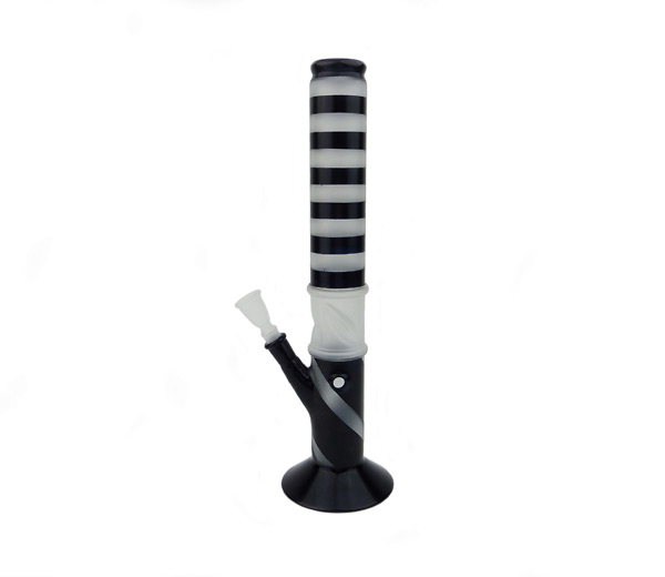 Black Sand Glass Ice Bong striped