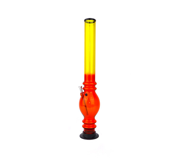 Drupal Acryl Bong 55cm geel/rood